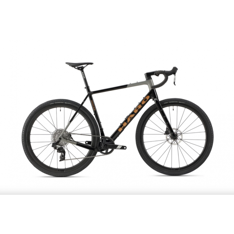 Haro bikes vélo gravel Buzzard Carbon 2 Gloss Jet Black Grey / Copper
