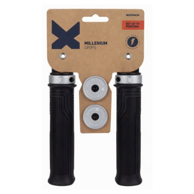 SIXPACK poignées Millenium AL 31,5mm bagues lock-on et bouchon alumini