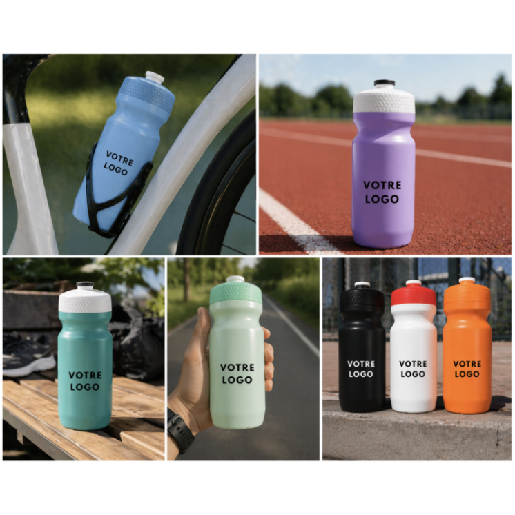 MountainFLOW Bidon velo personnalisable a base de plante 500 ml