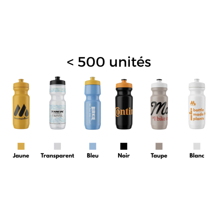 MountainFLOW Bidon velo personnalisable a base de plante 600ml