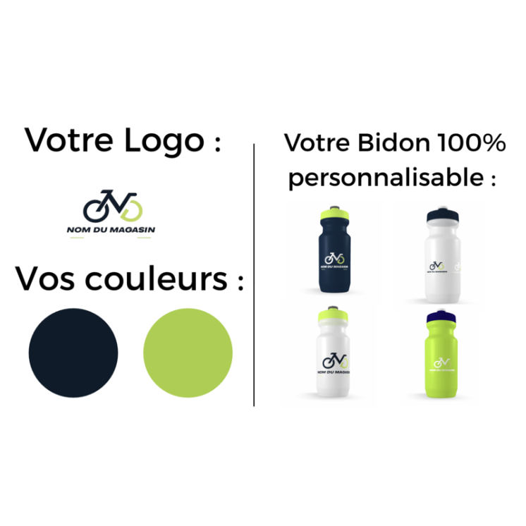 MountainFLOW Bidon velo personnalisable a base de plante 600ml
