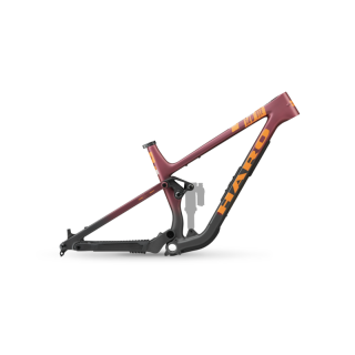 HARO Bikes Cadre Vtt Trail Daley Carbon burgundy orange